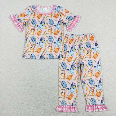 GSPO1253 baby girl clothes girl easter clothing set egg toddler easter clothes