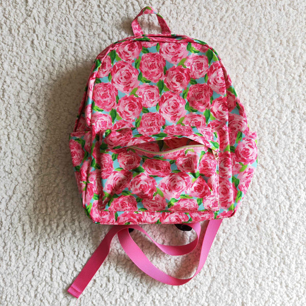 BA0022 rose floral school bag travel bag school gift backpack