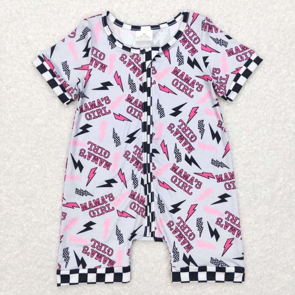 SR0562 baby boy clothes mama's girl mother's day clothes girl summer romper