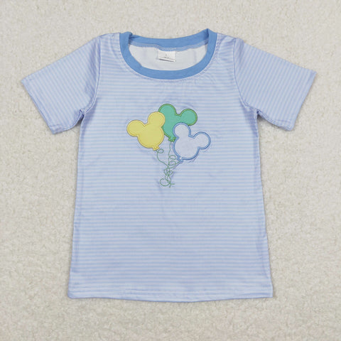BT0482 baby boy clothes embroidery cartoon embroidery boy summer tshirt