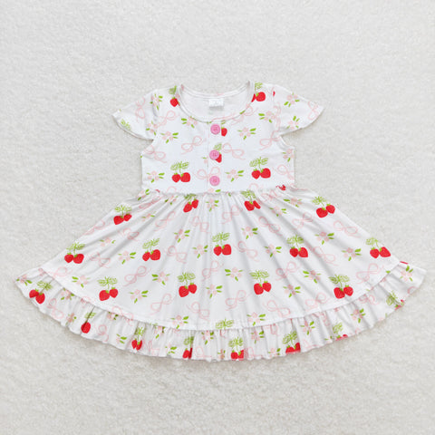 GSD0888 RTS toddler clothes strawberry baby girl summer dress