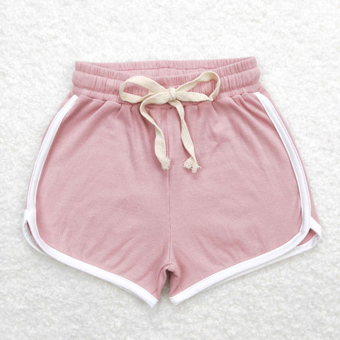 SS0292 RTS toddler clothes cotton pink baby girl summer shorts