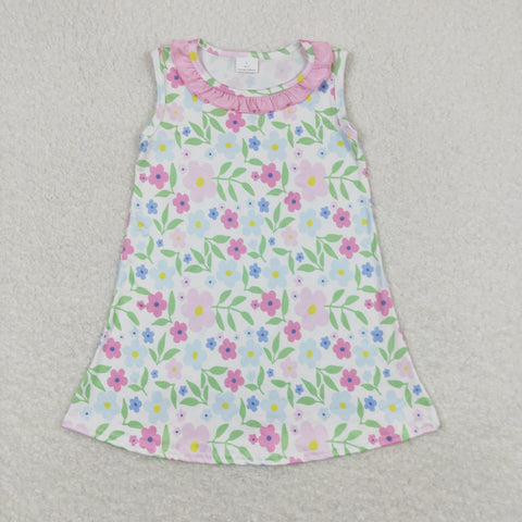 GSD0893 RTS toddler clothes floral baby girl summer dress