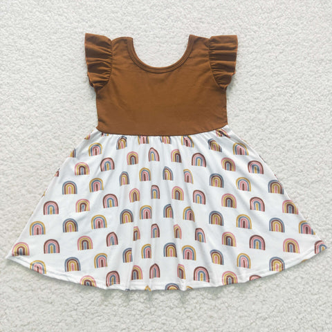 GSD0443 toddler girl clothe rainbow girl summer dress