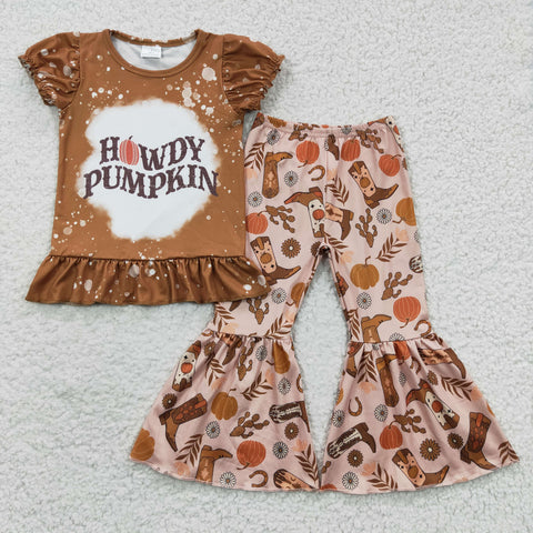 GSPO0611 toddler girl bell bottom outfit howday brown girl halloween outfit