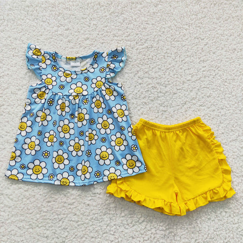 GSSO0318 toddler girl clothes summer shorts set