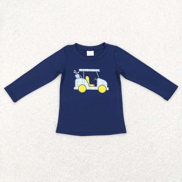 BT0388 toddler boy clothes tractor embroidery boy winter shirt top