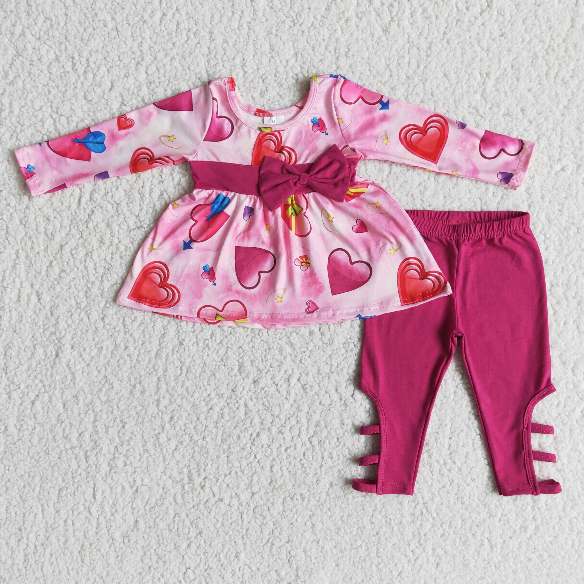 6 A27-15 baby girl clothes heart girl valentines day outfit-promotion 2023.12.16