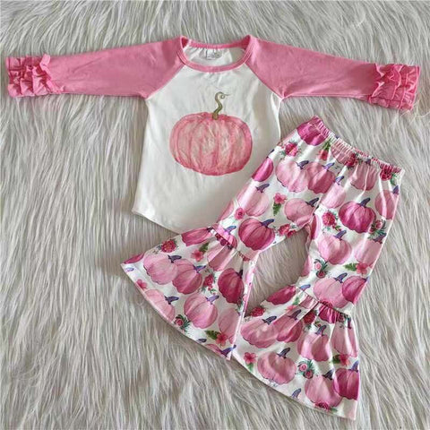 6 A8-30 baby girl clothe pink pumpkin girl halloween outfit-promotion 2023.9.4