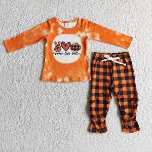 6 A9-27 baby girl clothes peace and love long sleeve outfits-promotion 2023.9.16