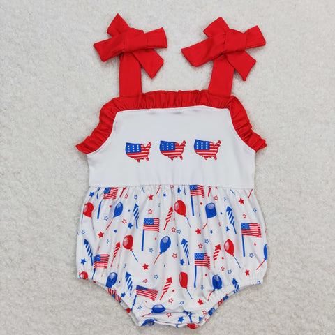 SR1106 RTS baby girl clothes 4th of July patriotic toddler girl summer bubble(print svg)