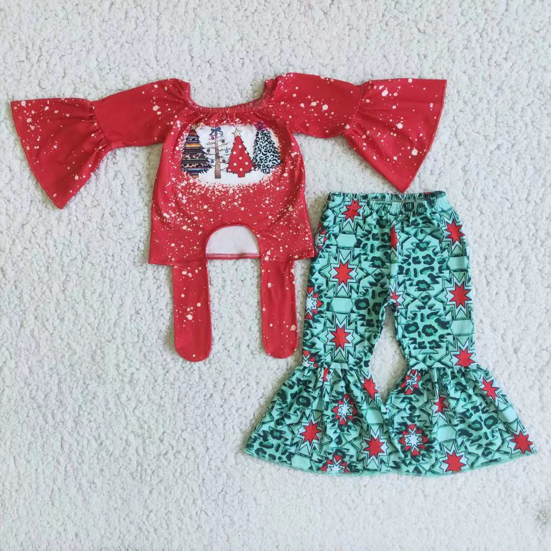 6 B10-4 baby girl clothes tree girl christmas outfit - promotion 2023.10.14