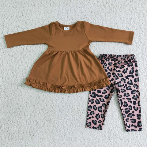 6 B6-21 toddler girl clothes brown leopard girl winter outfit-promotion 2023.11.18