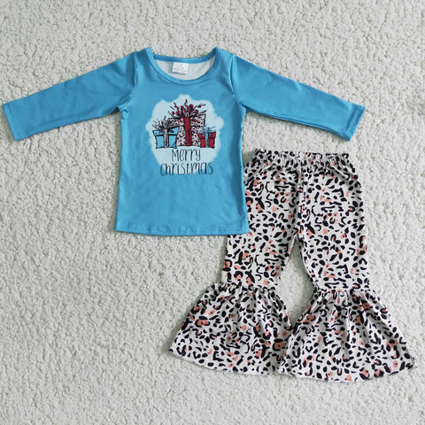 6 B6-36 baby girl clothes blue merry christmas outfit - promotion 2023.10.21