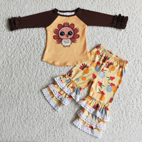 6 C6-25 baby girl clothes  turkey thanksgiving clothes outfits - promotion 2023.10.14