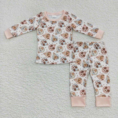 GLP0739 toddler boy clothes cartoon boy winter pajamas set