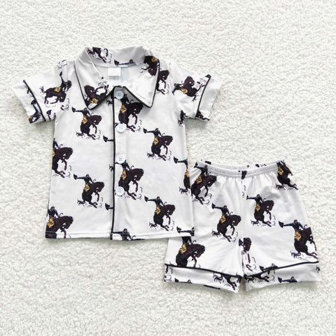 BSSO0277 toddler boy clothes boy summer pajamas set