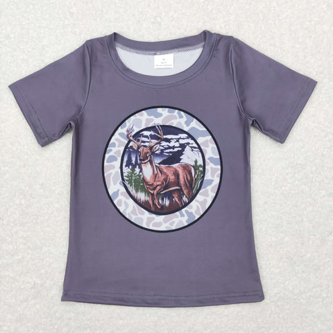 BT0464  toddler boy clothes hunting clothes deer boy summer tshirt