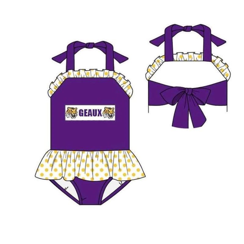 custom order MOQ:5sets each design baby girl clothes 1pc swimsuit 1