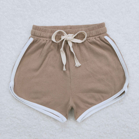 SS0294 RTS toddler clothes cotton brown baby girl summer shorts