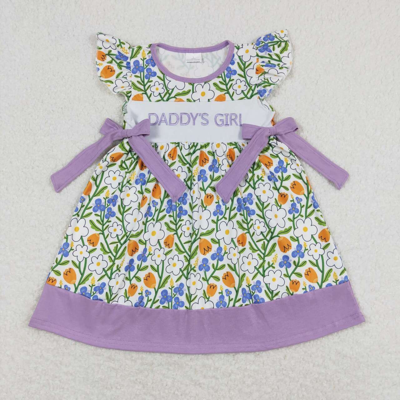 GSD0753 RTS baby girl clothes embroidery daddy’s girl summer dress father's day clothes