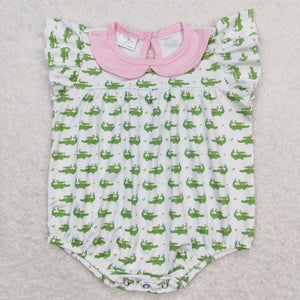 SR1068 RTS baby girl clothes crocodile toddler girl summer bubble
