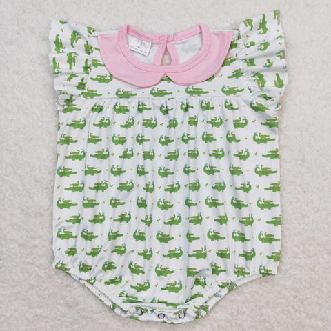 SR1068 RTS baby girl clothes crocodile toddler girl summer bubble