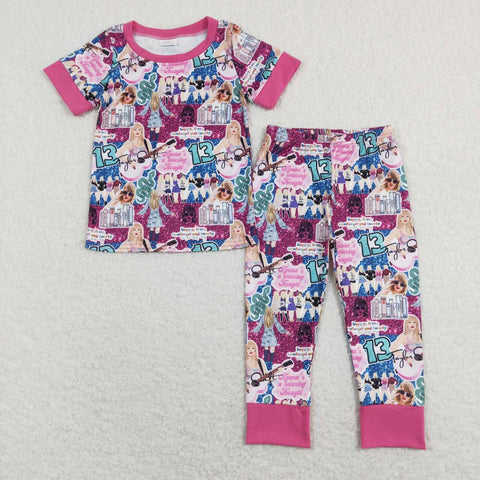 GSPO1332 baby girl clothes 1989 album girl summer pajamas outfits