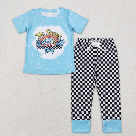 BSPO0177 baby boy clothes dr.seuss  boy spring outfit
