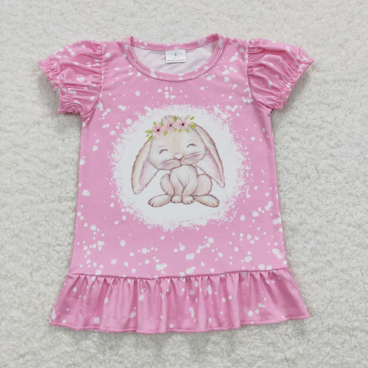 GT0466 baby girl clothes rabbit bunny girl easter tshirt toddler easter clothes