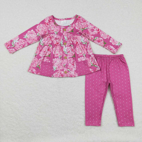 GLP0927 toddler girl clothes rose valentines day outfit girl winter outfit