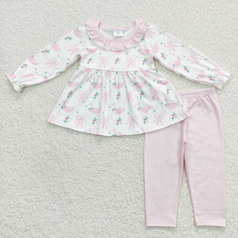 GLP0882 baby girl clothes pink duck girl christmas outfit