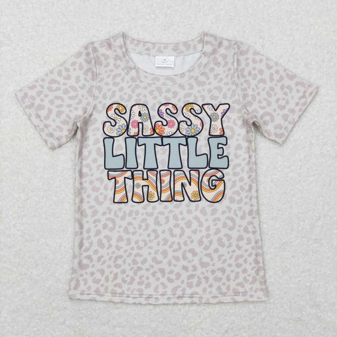 GT0401 baby girl clothes sassy little thing girl summer tshirt