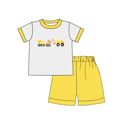 Order Deadline:9th May. Split order baby boy clothes truck boy summer shorts set