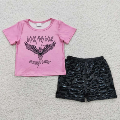 GSSO0316 baby girl clothes black girl summer outfit summer shorts set