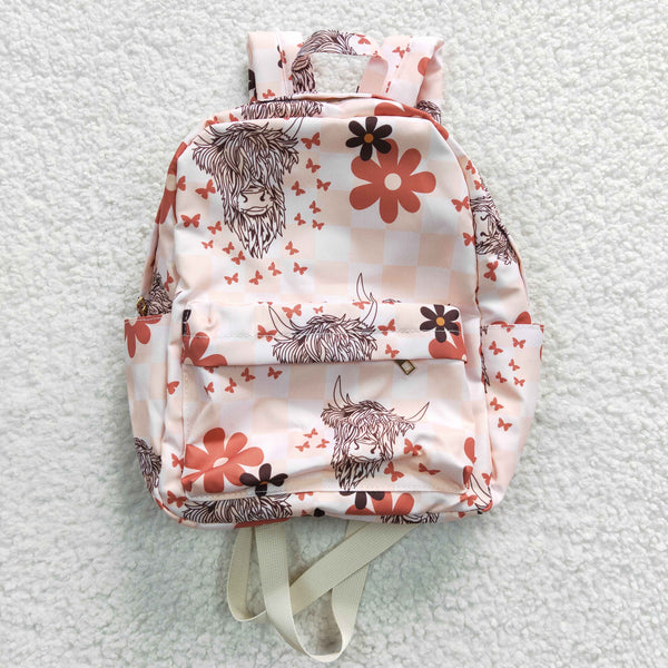BA0074 toddler backpack flower girl gift back to school cow farm preschool bag