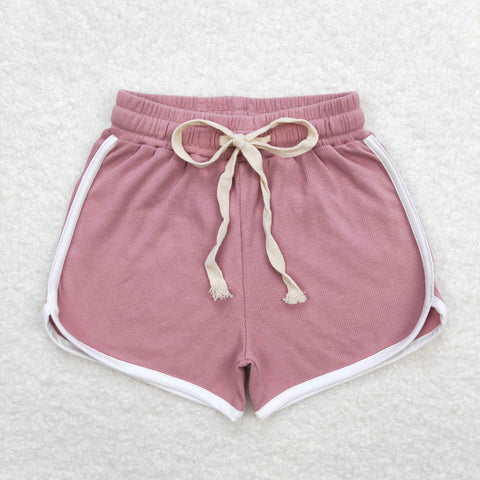 SS0293 RTS toddler clothes cotton pink baby girl summer shorts