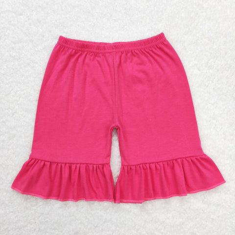 SS0249 RTS toddler clothes pink ruffle girl summer shorts