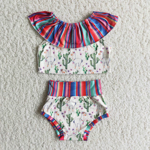 A10-2 baby girl clothes cactus girl summer bummies set-promotion 2024.3.2 $5.5