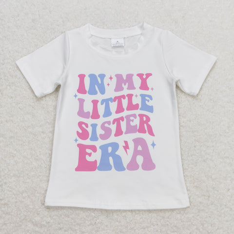 GT0507 RTS baby girl clothes little sister baby girl summer tshirt