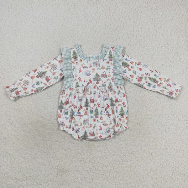 LR0556 baby girl clothes baby christmas bubble
