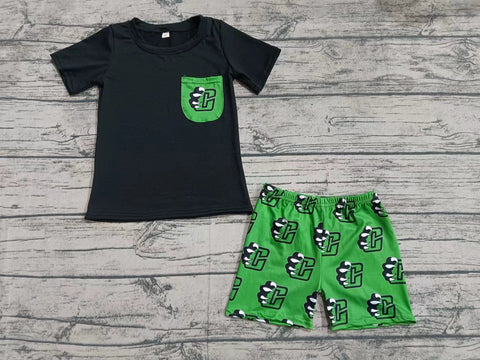 custom order MOQ:3pcs each design baby boy clothes state boy summer shorts set 6
