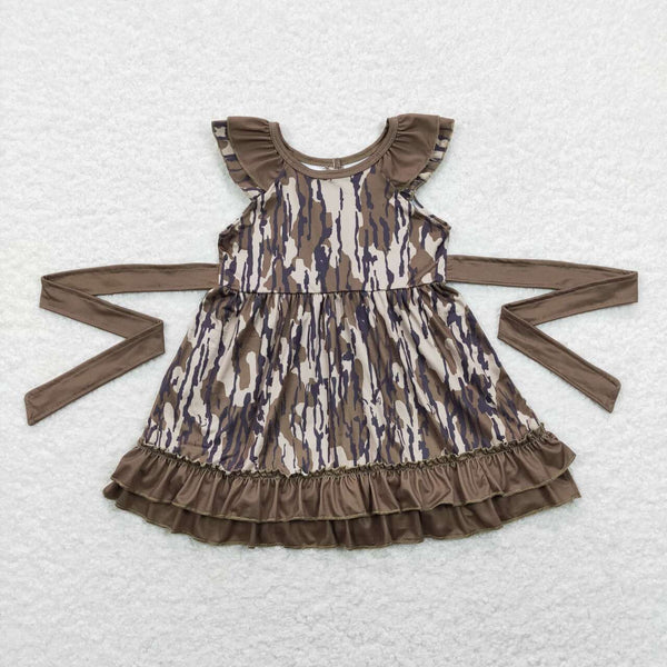GSD0782 baby girl clothes camouflage girl summer dress toddler summer clothes