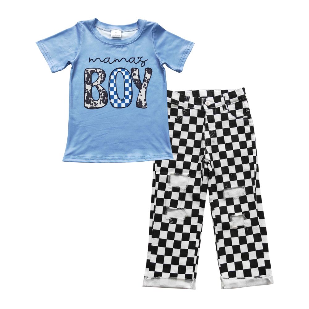BSPO0124 toddler boy clothes blue boy fall outfit boy spring set