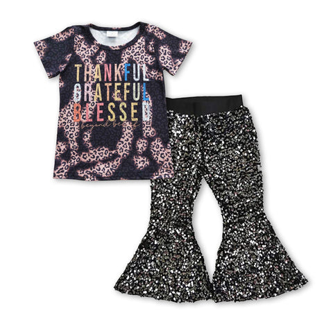GSPO0706 toddler girl clothes thankful thanksgiving outfit