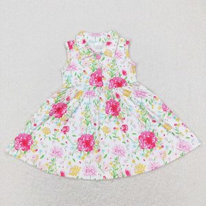GSD0546 baby girl clothes floral girl summer dress toddler summer clothes