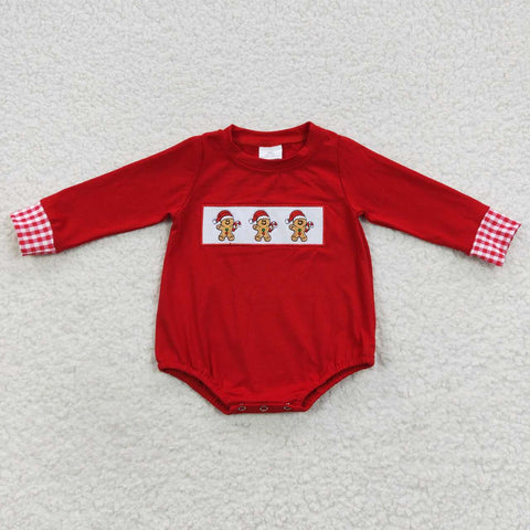 LR0394 baby boy clothes embroidery boy christmas bubble