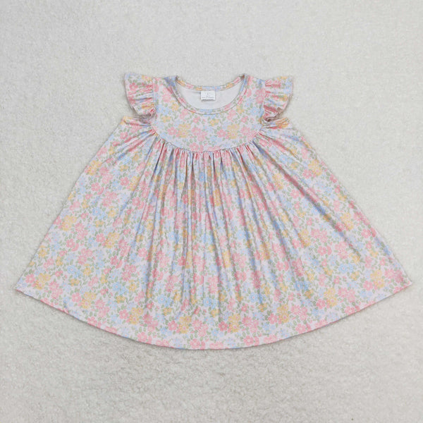 GSD0962 RTS toddler clothes floral baby girl summer dress