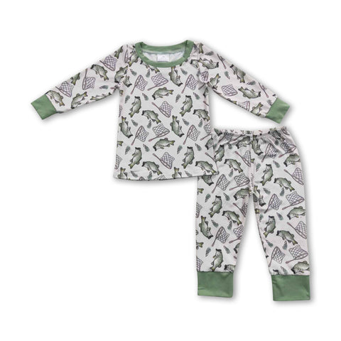 BLP0179 toddler boy clothes dinosaur boy winter pajamas set