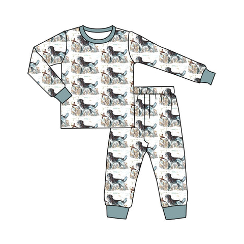 BLP0461 pre-order 3-6M to 7-8T toddler boy clothes hunting boy winter pajamas outfit-2024.5.16